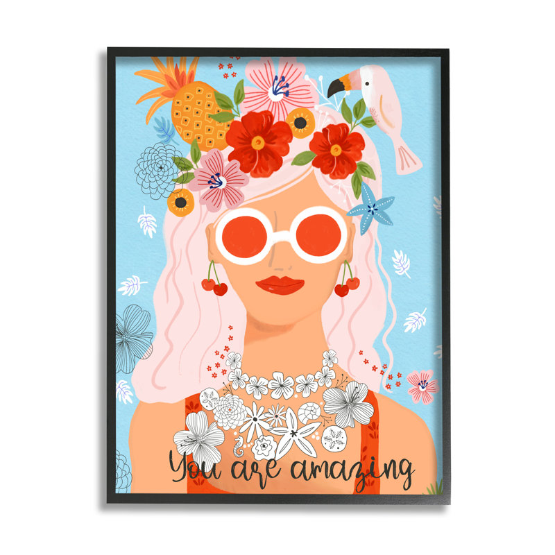 You Are Amazing Motivation, Giclée encadrée noir minuit, H 14 po x l 11 po x P 1,5 po