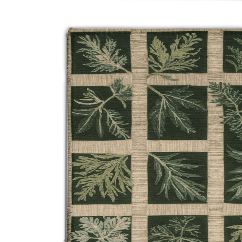 Tapis d'intérieur et d'extérieur vert Nature