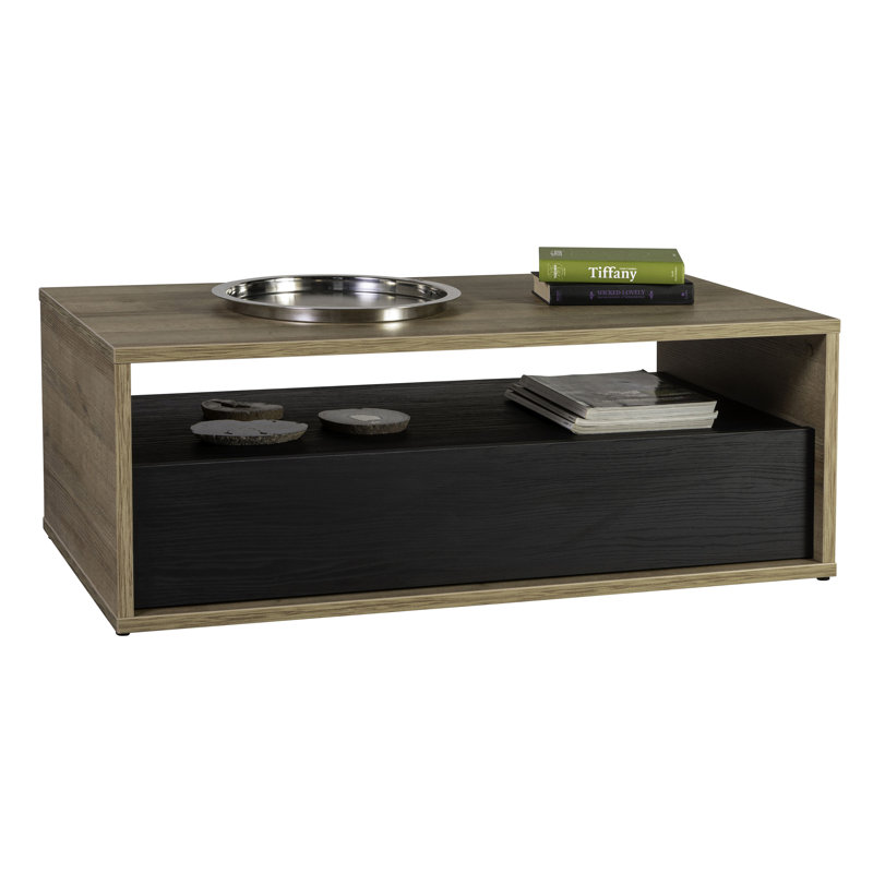 Dentro Frame Coffee Table with Storage, Black