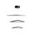 Adjustable Black Aluminium Chandelier (3 Pieces), LED Socket, 11.8 x 11.8 x 11.8 inches (Small), 15.7 x 15.7 x 15.7 inches (Medium), 19.7 x 19.7 x 19.7 inches (Large) | 6500K White Light, Modern Design for Home & Office-1500964674