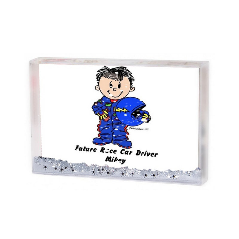 Cadre de boule à neige mâle personnalisé, H 2,5 po x l 3,75 po x P 1 po, Oui