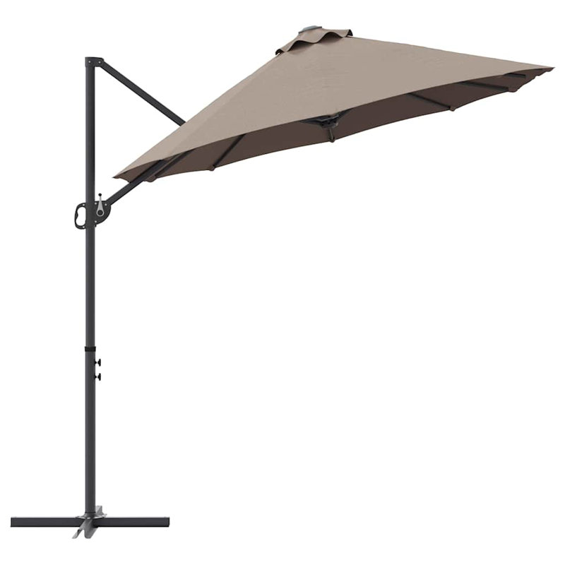 Umbrella Polyester and Aluminium Outdoor Parasol Garden Shade Terrace, Taupe