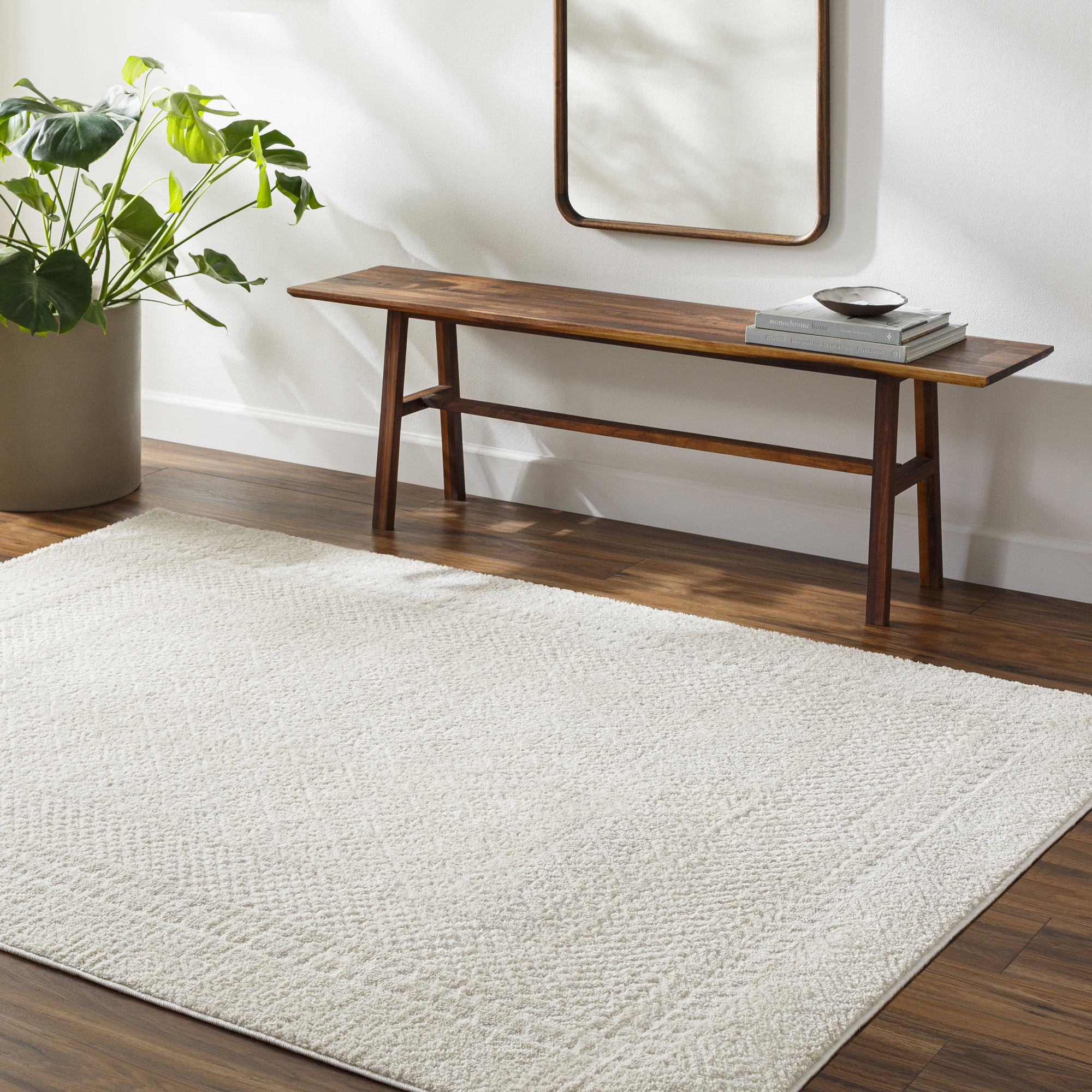 Wade Logan® Calvo Ivory/Off-White Area Rug &amp; Reviews | Wayfair