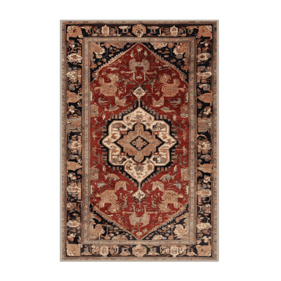 Machine Washable Persian Brown Area Rug