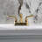 Kingston Brass Restoration Two-Handle 3-Hole Deck Mount 4" Centerset Bathroom Faucet with Plastic Pop-Up-69607304