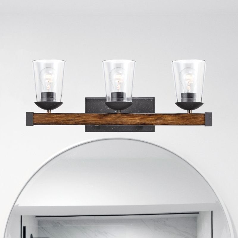 Addison 3-Light Woodtone Finish Vanity Light