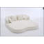 Canapé-lit 2 en 1 pliable, canapé-lit convertible pliable sans os de 70 pouces, 4 coussins pour le salon, blanc laiteux-129158329