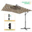Parasol de patio en porte-à-faux décalé 8,2 pi avec base, parasol d'extérieur toutes saisons pour terrasse-1980799272
