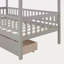 Lit simple en bois avec deux tiroirs-498944806