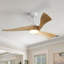 Ventilateur de plafond standard à DEL à 3 pales de 52 po avec télécommande et ensemble d'éclairage inclus-1319303798