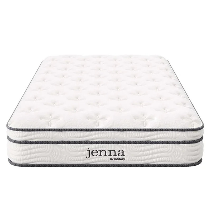Modway Jenna Innerspring and Foam Mattress, Twin, 10"