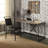 Rustic Oak And Antique Black Rectangular Desk