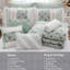 Literie 9 pièces pour grand lit - Décor avec textiles imprimés et coussins décoratifs Dawn Charmant coton-120945162-120945160