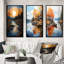 «Lake At Dusk», 3 pièces sur toile-654123595-654123596