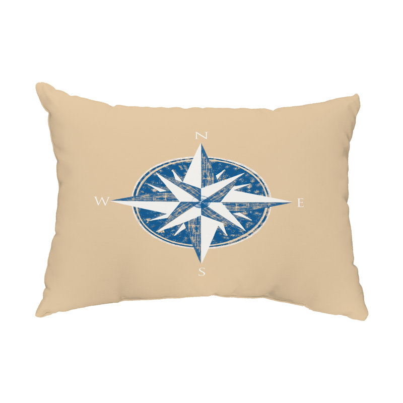 Compass Outdoor Rectangular Pillow Cover & Insert, Taupe