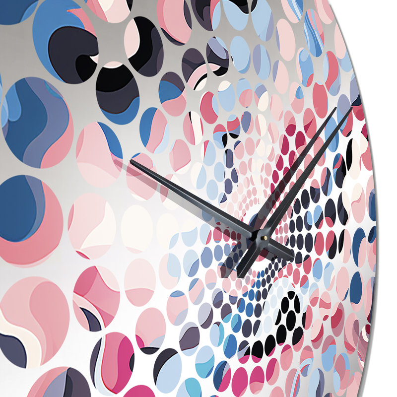Horloge murale rose tendance Camo, Très grand