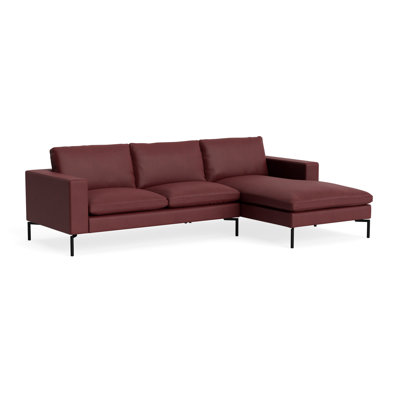 MTO - The New Standard Sofa with Arm Chaise with Black Legs