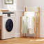 Gymax 3-tier Freestanding Towel Rack W/ 3 Hanging Crossbars For Bathroom Natural