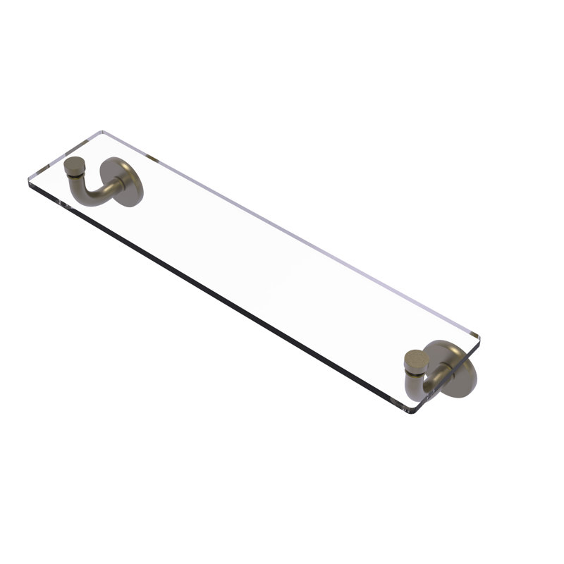 Tioga Bracket Shelf, Antique Brass