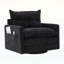 Fauteuil demi-tonneau pivotant de style Mid-Century moderne-1002184378