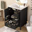 Meuble-lavabo moderne avec lavabo en céramique et tiroirs à fermeture en douceur-2093135388