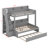 Twin Over Full Bunk Bed With Trundle And Storage Staircase, Full-Length Guardrails, Storage Shelves, And USB, No Spring Box Needed-1544466811