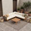 Ensemble modulaire de sièges de patio avec coussins et table-133254232