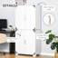 Garde-manger industriel avec armoire à 4 portes et tablettes de rangement, armoire blanche pour la cuisine, la chambre à coucher, le salon et le vestibule
