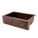 33" Hammered Copper Apron Front Single Kitchen Basin Sink w/ Vineyard Design