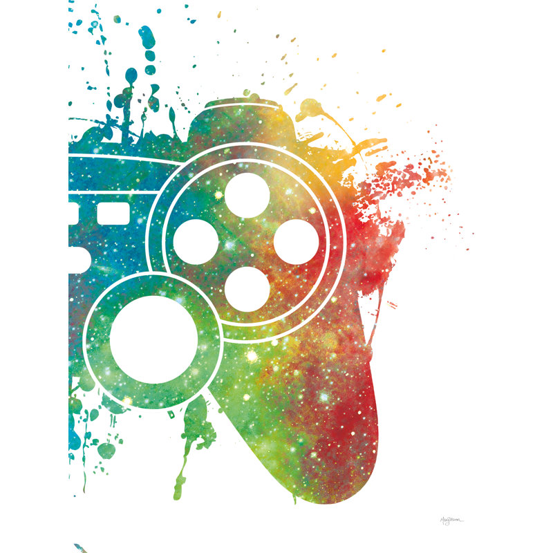 Gamer Splash VII - Imprimé, Non, H 24 po x l 18 po x P 1,25 po, Toile avec cadre argenté