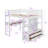 Full Size Loft Bed With Built-In Desk, Comes With Two Drawers, Storage Spaces, And Extra Drawers
