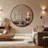 Black Aluminum Framed Round Bathroom Mirror, Modern Circular Wall Vanity Mirror