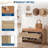 31" Rattan Entryway Bench with Drawer and Padded Seat, Wicker Shoe Organizer for Hallway, Front Door, or Bedroom-1464224386