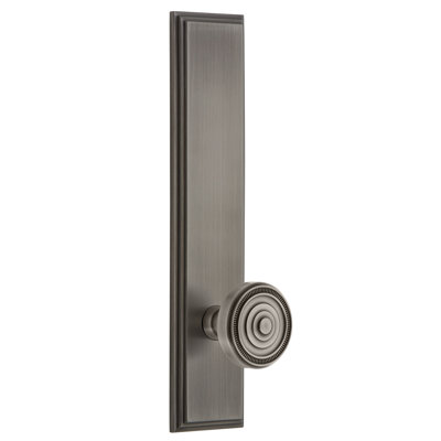 Grandeur Carré Tall Plate Double Dummy with Soleil Door Knob