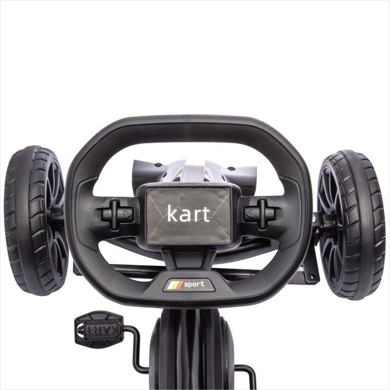 Voiture de frein à main avec pédale de kart pour enfants avec roues en EVA, métal et métal