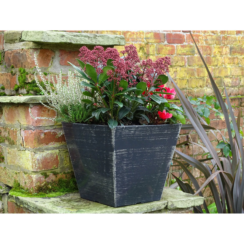 Silerton Planter Box, Black/Silver
