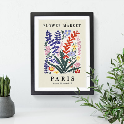 Flower Market Exhibition in Paris No.4 1 Piece Single Picture Frame Wall Art