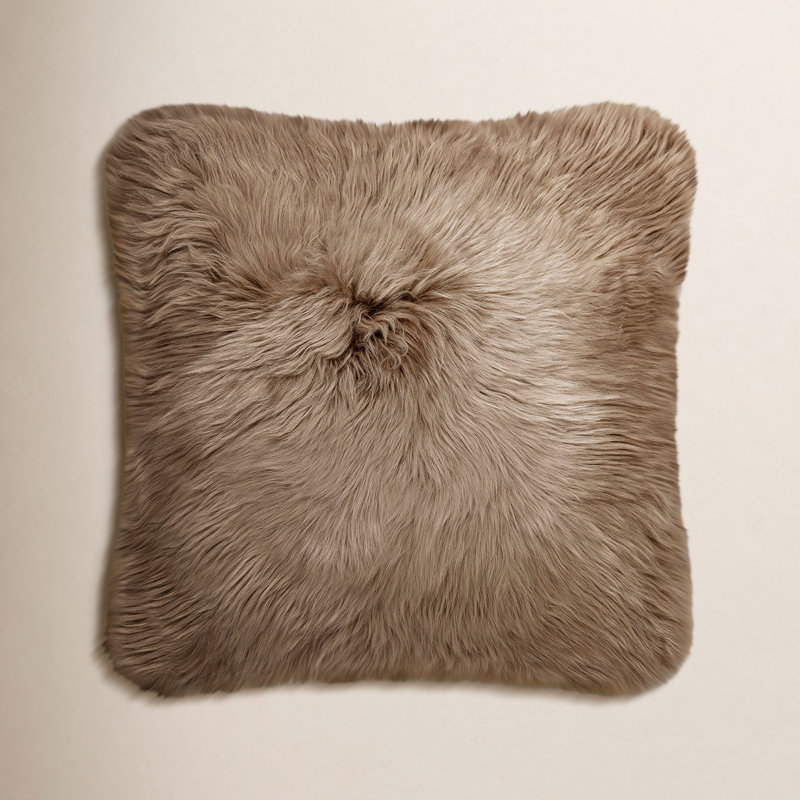 Fieldman Leather Reversible Throw Pillow, Toffee Brown