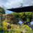 10' Square Lighted Cantilever Swivel Umbrella with Solar Powered LED Swivel and Base-67120589