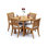 4 Seats 5 Pcs Grade-A Teak Wood Dining Set: 36" Round Table And 4 Arbor Stacking Armless Chairs #11AB0700
