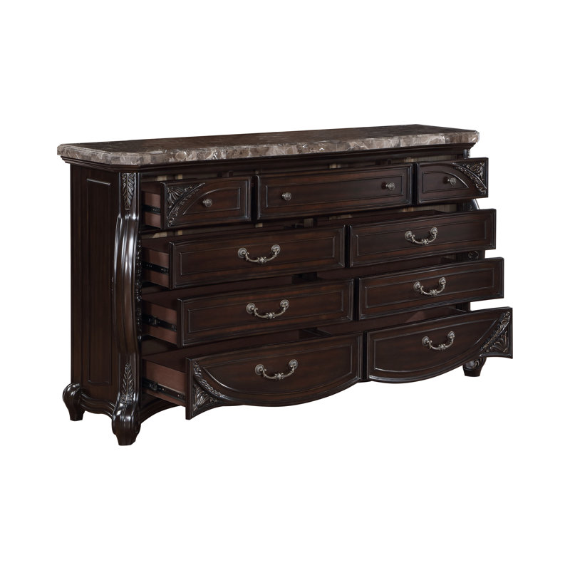 Palazzo Marina 9-Drawer Solid Wood Dresser