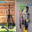 Porte-vadrouille et porte-balai Support de rangement mural pour outils de jardin Rangement et organisation pour la maison Cintre en plastique pour organisateur de garage pour garde-robe (5 positions)