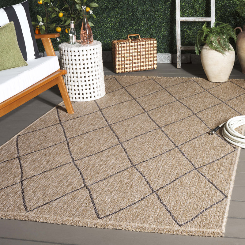 Leianna Retreat Performance Geometric Rug, Rectangle 5'3" x 7'6"