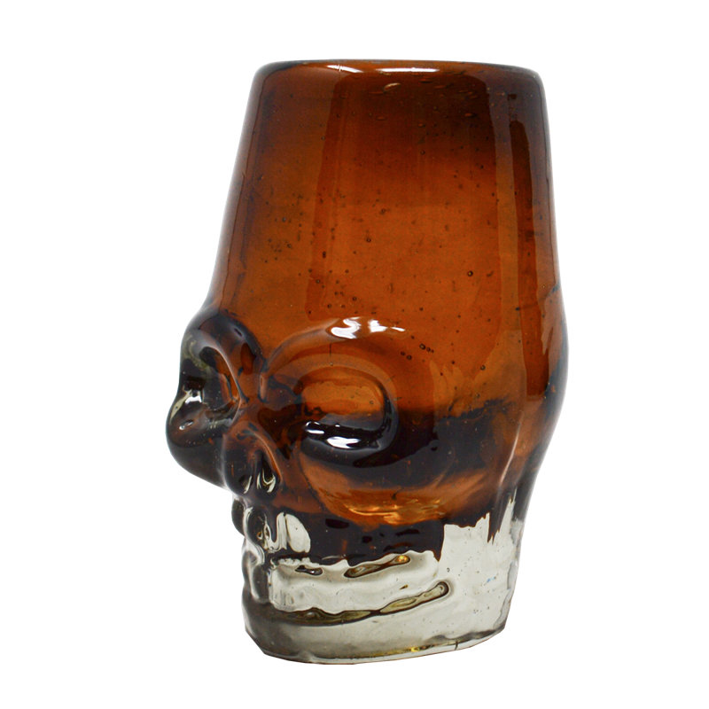 Ensemble de 6 verres à liqueur Skull, Brun