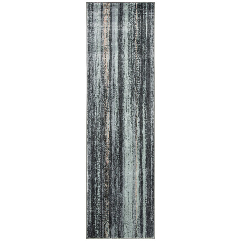 Tapis performance à rayures rétro Pierrette, Tapis de couloir 2 pi 2 po x 8 pi