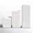 Matheson Set Of 3 White Marble Taper Candle Holders