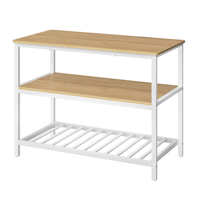 39.9'' W Kitchen Island, Oak/White