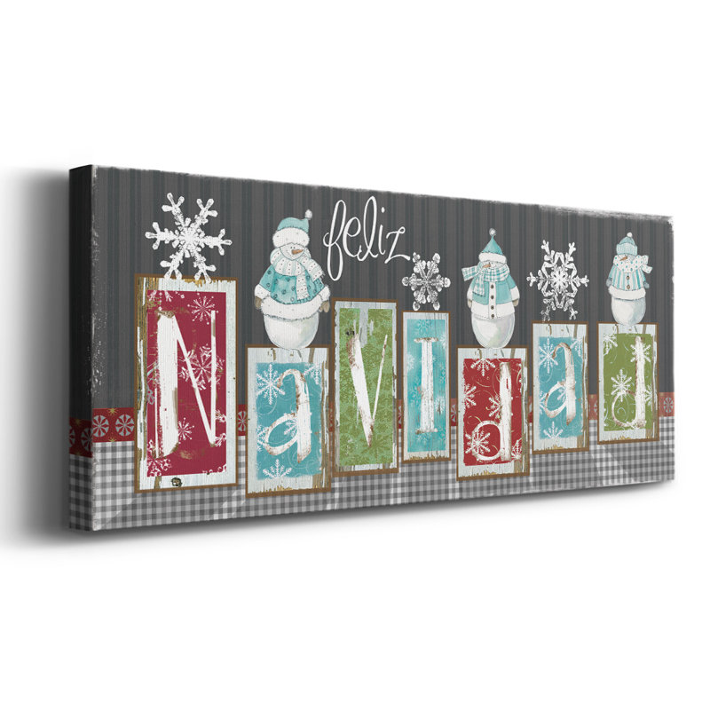" Navidad Blocks ", 20" H x 50" W x 1.5" D