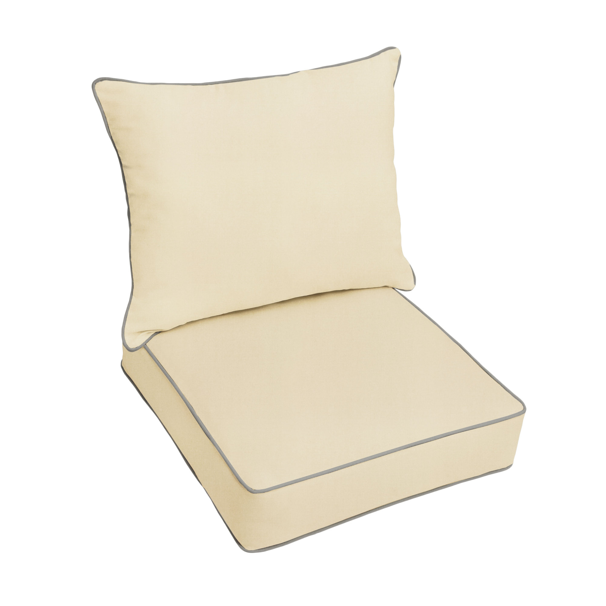 Warrick Sunbrella Outdoor Lounge Chair, Canvas Natural Sunbrella® Canvas, 5" H x 25" W x 25" D