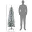 Artificial Christmas Tree With Snow Flocked Tips - 59.1"h & Quick Setup Pencil 263 Metal Stand